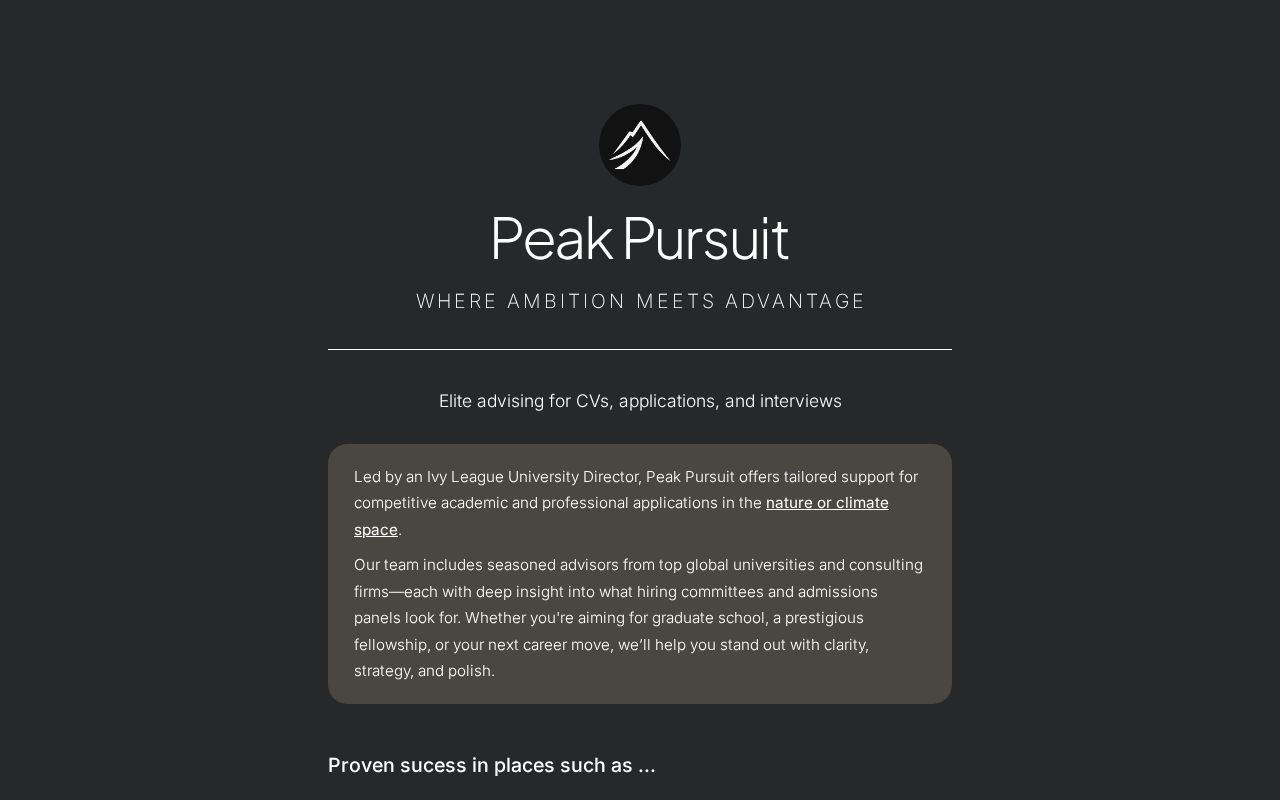 Peak Pursuit - Card